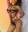 tutina rete larga con body sexy