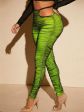 leggins aderenti velati con buco ai fianchi 