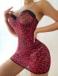 vestitino leopardato con bredelle catena oro