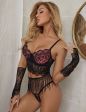 Set 4 pz di pizzo con guanti 