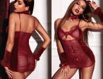 Vestitino trasperente con velluto -incluso di polsini e intimo
