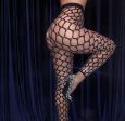 Collant a rete e strass 