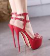 Shoes rosse oro fetish tacco 16cm 